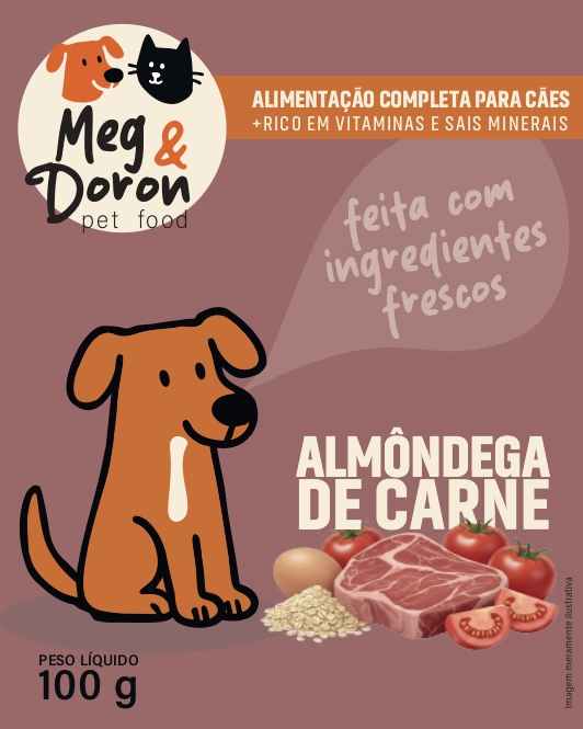 Rótulo Frente Almôndegas de Carne
