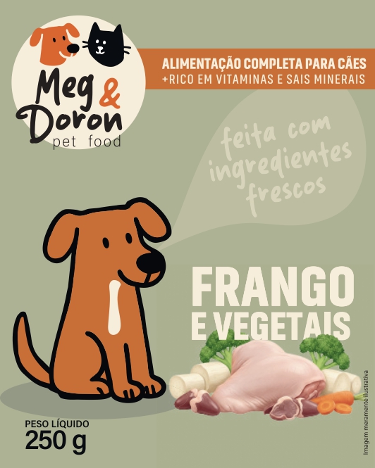 Rótulo Frente Frango para Cães