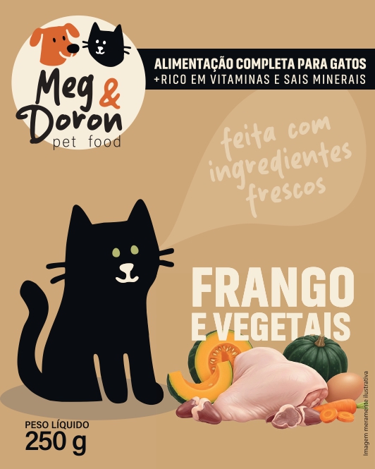 Rótulo Frente Frango para Gatos